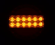 Кръгъл LED стоп с динамичен мигач, 10-30V, червено-жълто, е-маркиран