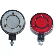 LED габарит за огледало (обеци), червено бяло с черен ринг, 12/24V, 36 диода