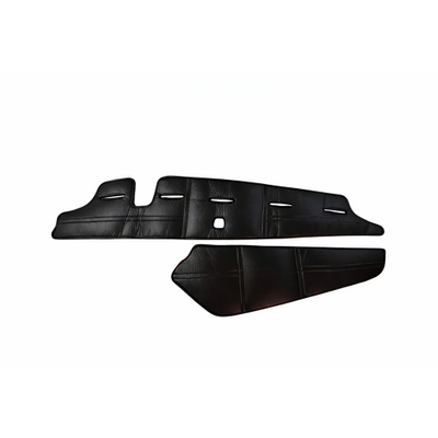 Черни кожени стелки за табло за Volvo FH5 2021+ със сензор, гладка кожа с елементи