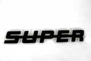 Огледална табела с никелеран "Super", за решетка, 12/24V, жълта светлина