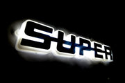 Огледална табела Super, външна - 24V, бяла, огледален плексиглас