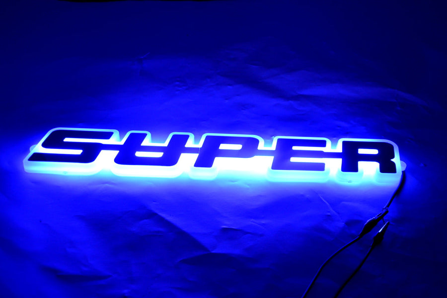Огледална табела Super, външна - 24V, синя, огледален плексиглас
