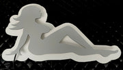 Дясна 3D LED табела WOMAN LADY, червена мат, 59x32 см, 12/24V