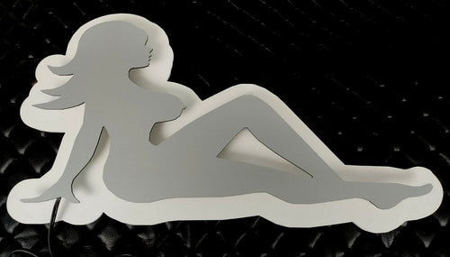 Дясна 3D LED табела WOMAN LADY, червена мат, 59x32 см, 12/24V