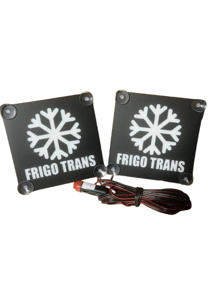 Черни вътрешни табели за предно стъкло "Frigo Trans" - бяла светлина