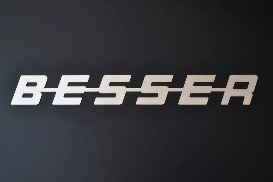 Декоративен надпис BESSER 54см, огледална неръждавейка