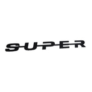 Надпис SUPER за предна решетка, 57 см - Черен матов