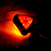 Триъгълно LED рогче, 18 диода, червено/жълто, 12V/24V