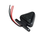 Триъгълно LED рогче, 18 диода, червено/жълто, 12V/24V - опушено