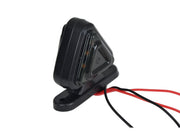 Триъгълно LED рогче, 18 диода, червено/жълто, 12V/24V - опушено