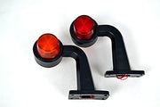 Maxi габарит, криво LED рогче, червено/жълто, 12/24V
