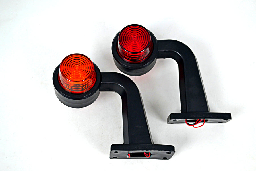 Maxi габарит, криво LED рогче, червено/жълто, 12/24V