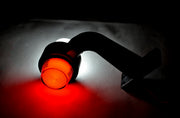 Maxi габарит, криво LED рогче, червено/бяло, 12/24V