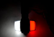 Maxi габарит, криво LED рогче, червено/бяло, 12/24V