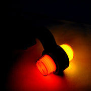 Maxi габарит, криво LED рогче НЕОН светлина, червено/жълто, 12/24V