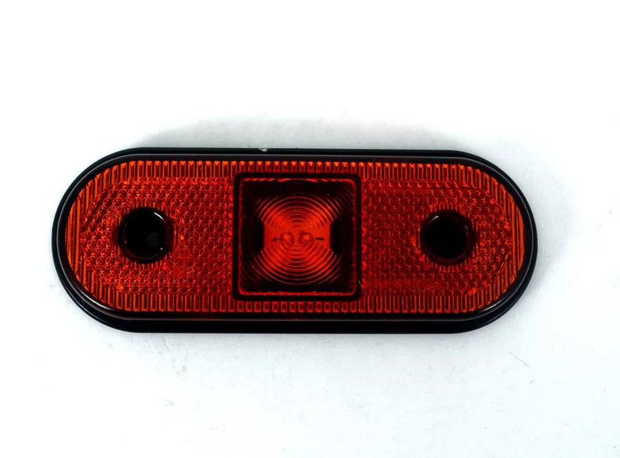 Кръгъл LED габарит с 4 диода, оранжев -12/24V