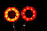 LED габарит за огледало 12/24V – червено-жълто, тип "обеца"