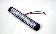 LED блиц 12 диода, флаш светлина прозрачно стъкло, 12/24V, Жълт
