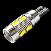 Лед LED Крушка За Габарит, Т10 W5W LED 10 SMD, Canbus, 12V, Бяла Светлина