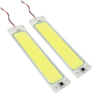 Голям LED плафон 25×5 см със студена бяла светлина и бутон – подходящ за 12/24V