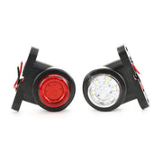 Тройно късо LED рогче, 12/24V червено/бяло/жълто, 8 cm