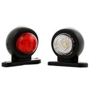 Тройно късо LED рогче, 12/24V червено/бяло/жълто, 8 cm