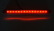 Дълъг smoked LED габарит с 15 диода, червен - 12/24V