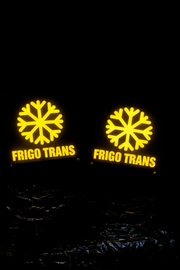 Черни вътрешни табели за предно стъкло "Frigo Trans" - жълта светлина, 24V