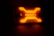 Жълт диоден LED габарит, Spider, опушено стъкло, 24V
