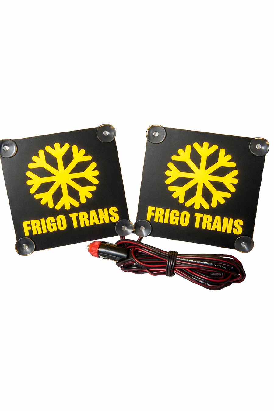 Черни вътрешни табели за предно стъкло "Frigo Trans" - жълта светлина, 24V