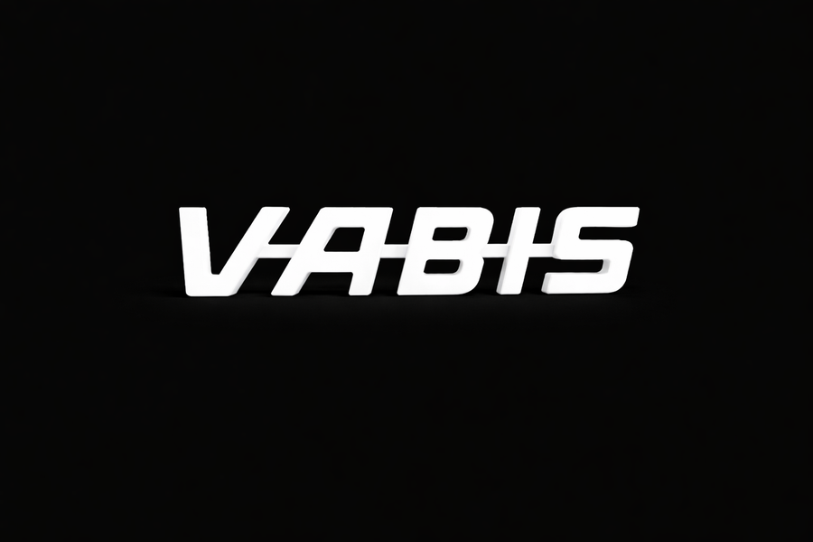 Пластмасов надпис VABIS, 33х7 см, бял мат