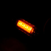 LED габарит, жълт с 4 диода, smoked