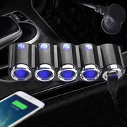 Разклонител за запалка 4 гнезда + 2 USB