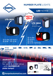 LED неон осветление за номер с габарит, 12/24V
