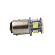 Комплект от 2 броя LED Лед Крушки 8 SMD BA15S 1156 (P21W) 24V Бяла Светлина Срещуположни пинове (180°) в Блистер