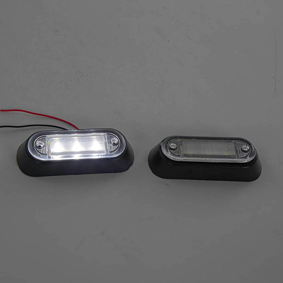 Бял LED габарит с 3 диода, 12/24V