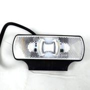 Бял LED габарит, 2 дъги с рефлектор, 12/24V