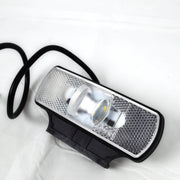 Бял LED габарит, 2 дъги с рефлектор, 12/24V