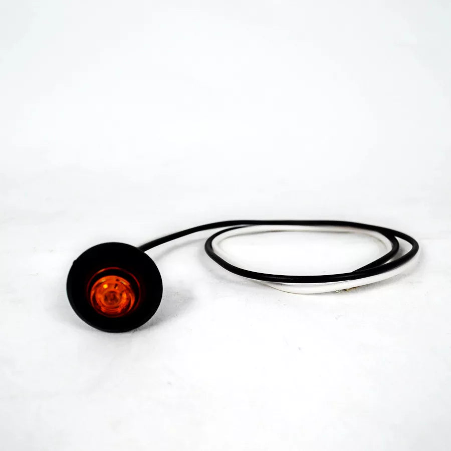 Жълт LED габарит, кръгъл Eagle Eye, 12/24V