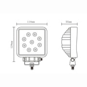 Универсален Лед LED Халоген Фар Работна Лампа 12V - 24V за автомобил офроуд бус ван камион