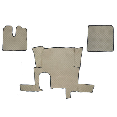 Кожени стелки за MAN TGX, AUTOMATIC  и едно чекмедже, бежови