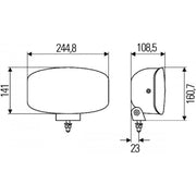 Комплект 2 Броя Халоген, Фар, 265mm X 161mm, 12V 24V, Крушка H7 + 6 LED ЛЕД Диода, За Камион, Трактор, Багер, Земеделски Машини и др.