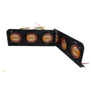 LED стоп с 3 кръгли хамбургера, неон, 44cm.