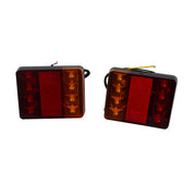Малък LED стоп за ремарке, 12V, 120х95мм, 8 диода, 1бр, е-маркиран