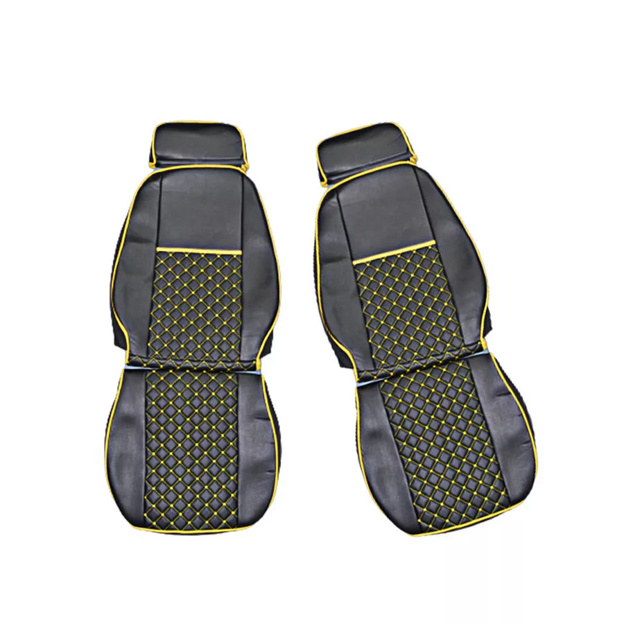 Калъфи за седалки за Iveco Eurotech, 2003-2006, черни с жълт шев
