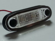 LED Светодиоден Габарит, Маркер, Токос, С Гума, Червен Цвят, Овален, Е-Mark, 24V, 7,5 см