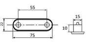 LED Светодиоден Габарит, Маркер, Токос, С Гума, Червен Цвят, Овален, Е-Mark, 24V, 7,5 см