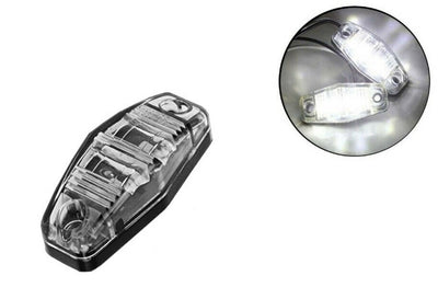1 брой Бял LED Маркер, габарит, токос, 12 диода - 24V - за камион, ремарке, каравана, платформа