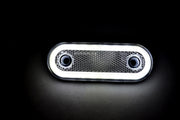 Овален LED неонов габарит бял, 12/24V