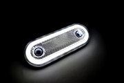 Овален LED неонов габарит бял, 12/24V